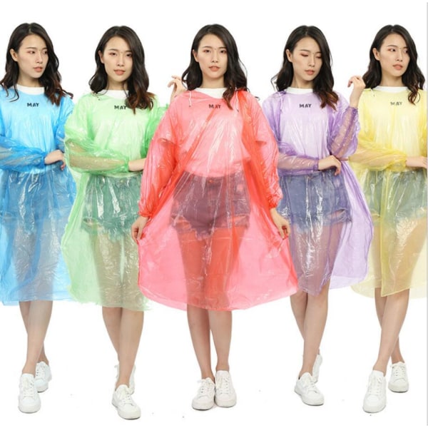 Engangsraincoat - Beskyt dig selv mod uventede regnskyl med en h Multicolor one size