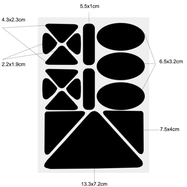 5-pack selvklebende reparasjonslapper for klesreparasjon Black one size