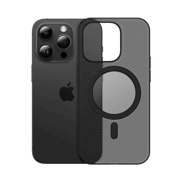 Ultra Tunna MagSafe Skal i Frostat för iPhone Svart 15 Pro