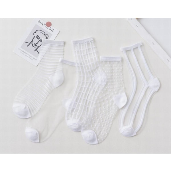 Gjennomsiktige sokker White one size