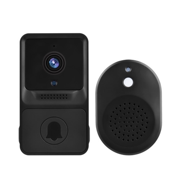 Smart Dørklokke med Kamera - WiFi, 2-veis Audio & Nattsyn Black