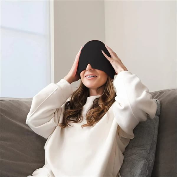 Viilentävä maski migreeniin & päänsärkyyn Black 1-pack