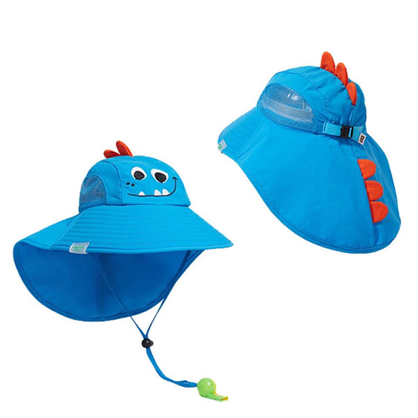 Barnsolhatt med UV-skydd & visselpipa – 3–10 år Rosa