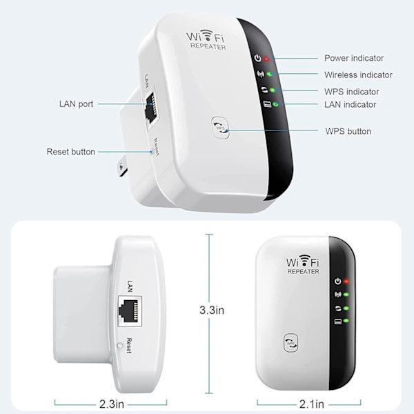 WiFi-forstærkning for bättre trådlöst netværk White one size