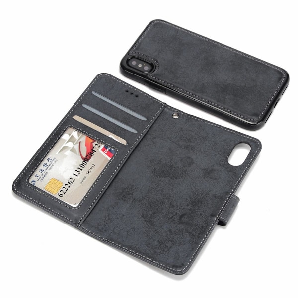 Suede magneettikotelo case Xs Max magneettilukolle. Black one size