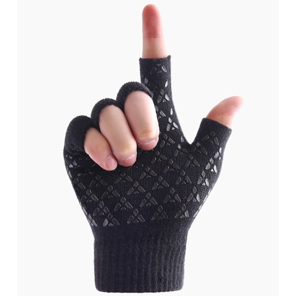Fingerløse handsker - iWarm Black one size