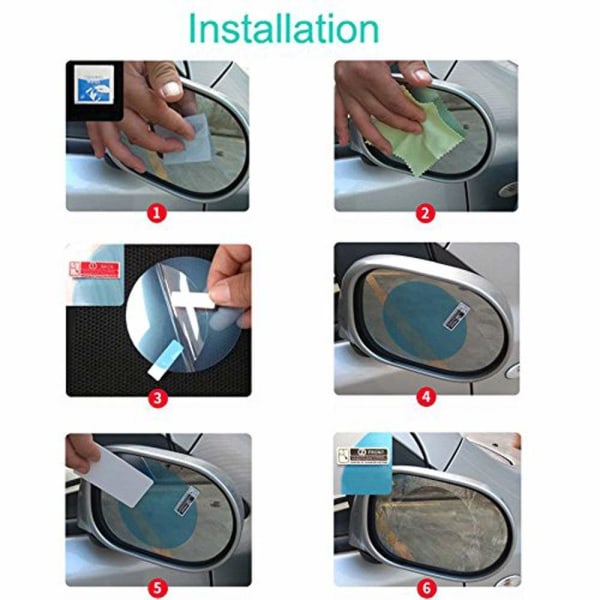 Bakspejlsfilm (2-pak) Beskyttelse mod dug og vand på sidespejle Crystal one size
