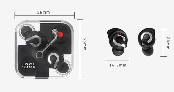Retro Vinyl™ TWS Bluetooth-hovedtelefoner Black one size