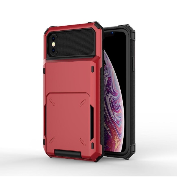 Shockproof Rugged Case Cover till Iphone X/Xs Röd