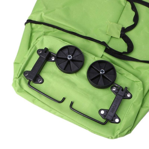 Shopping väska med hjul Green one size