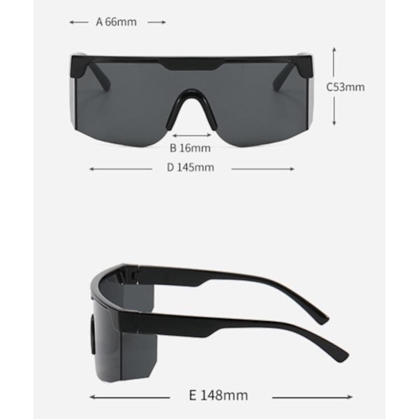 Solara Shades Square aurinkolasit Black one size