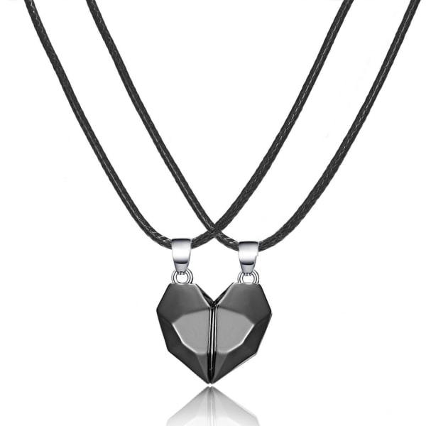 Venskabs halskæde "Hearts" - Elegant og unikt design Black one size