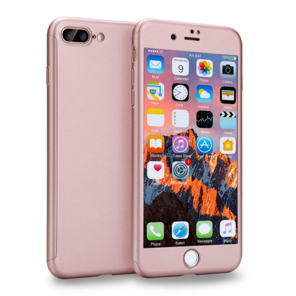 PC Case 360 iPhone 7+/8+ Rosa guld