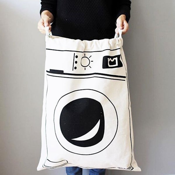 Canvas Tote stängningsväska (L) White L