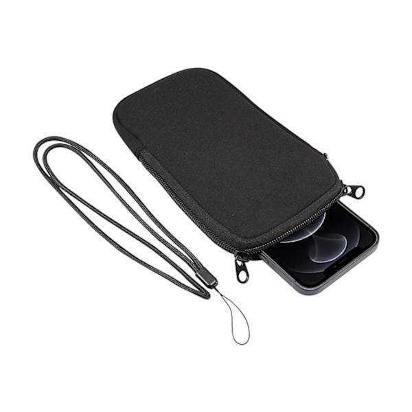 Universel Neopren Mobilpung - Beskyttende Sort Etui Black