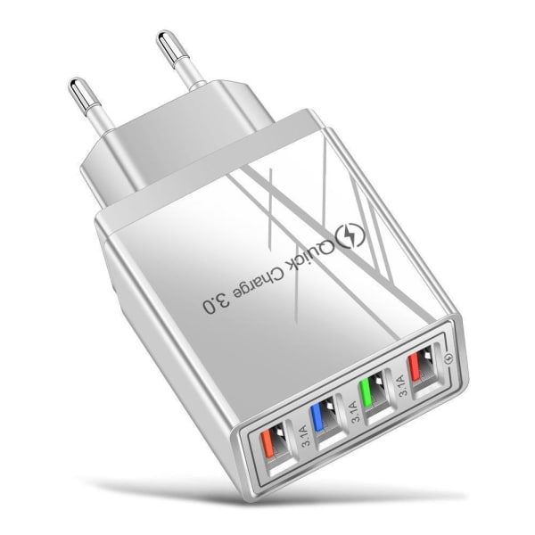 Seinäadapteri 4 LED -portilla Multicolor one size