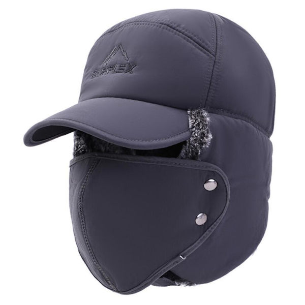 Hat with Mask Grey one size
