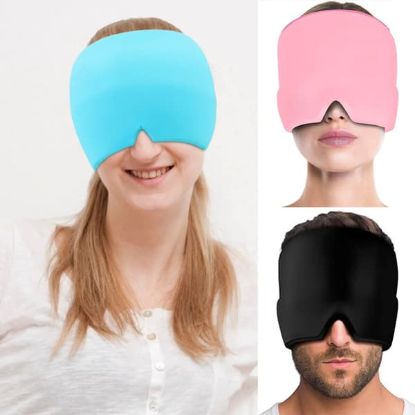 Kølende maske mod migræne & hovedpine Black 1-pack