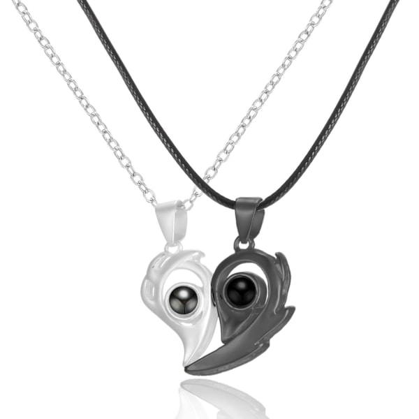 Venskabs halskæde "Eye of the heart" - Elegant og trendy design Multicolor one size