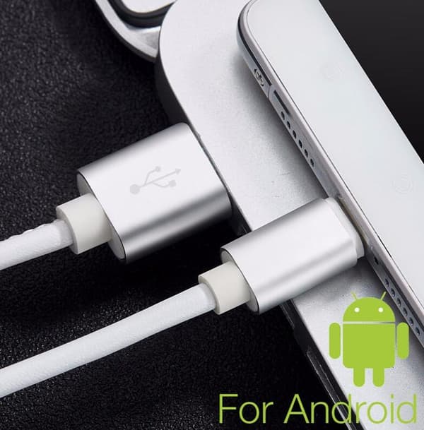 Type-C kabel i PU-läder Rosa
