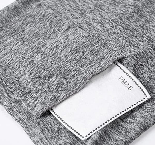 Monitoiminen Bandana, jossa on suodatintasku Grey one size