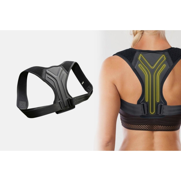 Adjustable posture corrective backrest Black XL