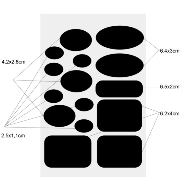 5-pack selvhäftande lagningslappar for klädreparation Black one size