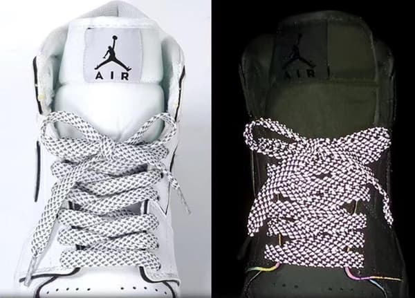 Reflekterende Snørebånd - 2-Pak for Øget Synlighed Black one size