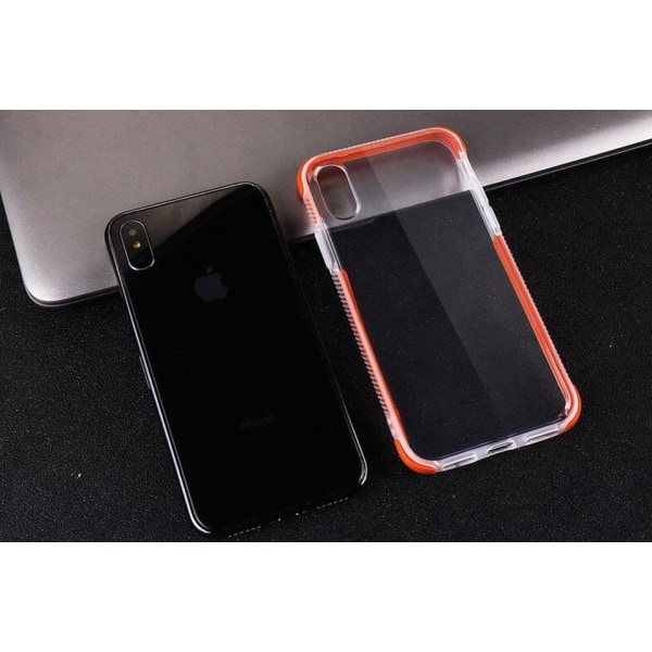 TPU-cover til iPhone med farvede kanter 7+/8+ + 2 skærmbeskytter Black