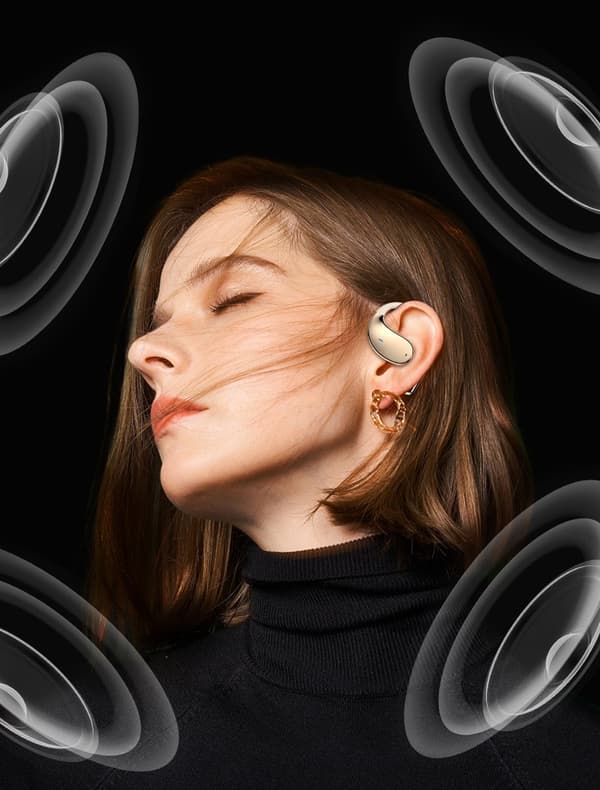 TWS Earbuds med AI-oversættelse & 60H Batteritid Black