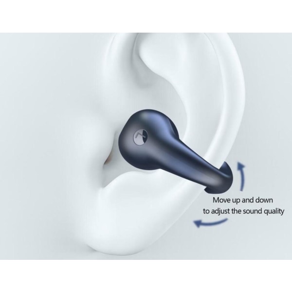 Clip on Bluetooth hörlurar med avancerad ljudteknik Svart one size
