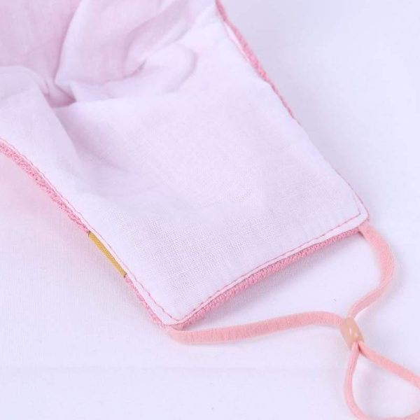 Knitted Hat with Mask Pink one size