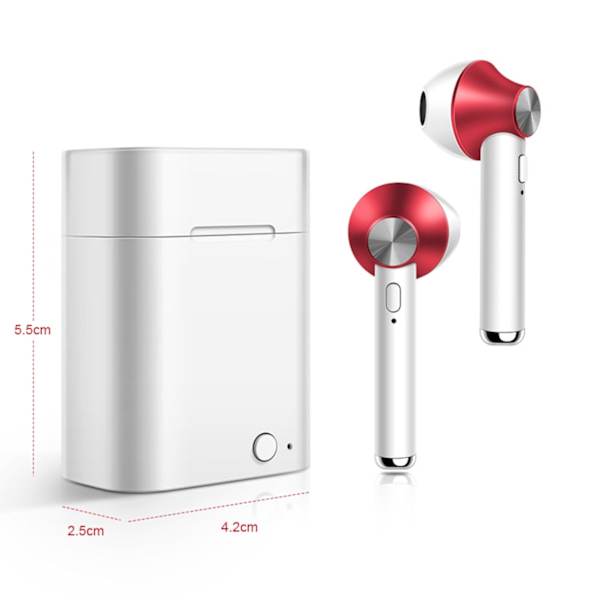 SonicPulse X12 Langattomat Kuulokkeet Latauskotelolla Red