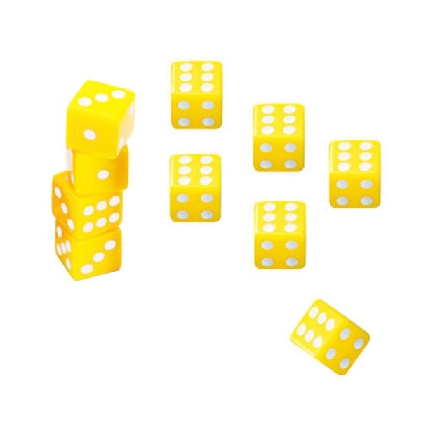 Dice 10-pack Yellow one size