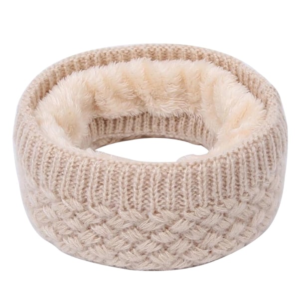 Fluffy Strikket Skjerf - Super Stilig, Perfekt for Høst/Vinter Light brown one size