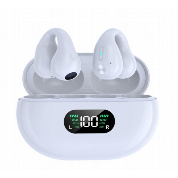 Clip on Bluetooth-hodetelefoner med avansert lydteknologi White one size