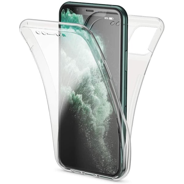 Fullt cover gjennomsiktig TPU deksel til iPhone Transparent one size