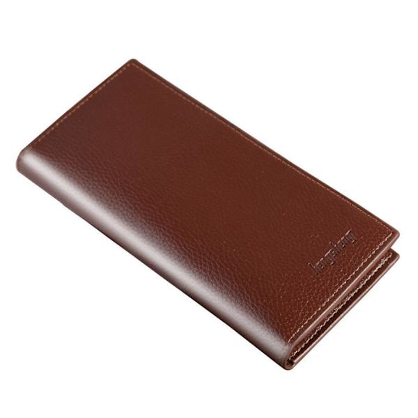 Elegant Rejsepung i PU Læder - Beskyt dine Kort & Dokumenter Brown