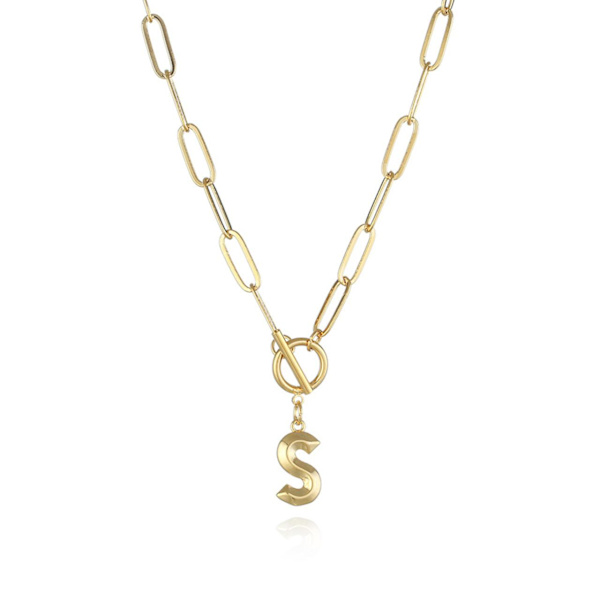 Ketju kirjaimella A-Z Gold one size