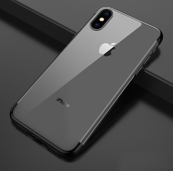 Sähköpinnoitettu TPU- case iPhone Xs Max kahdella näytönsuojalla. Red