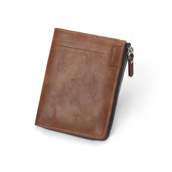 RFID-suojattu vetoketjullinen lompakko 'Zip Wallet' Brown one size