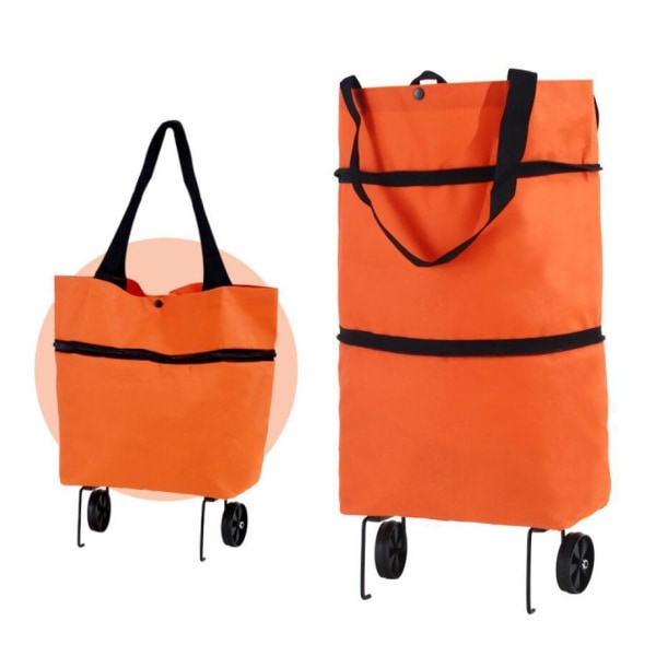 Shopping väska med hjul Orange one size