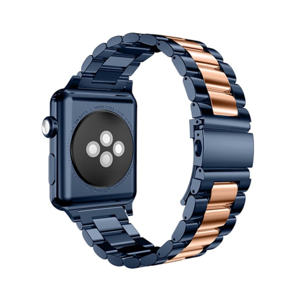 Ruostumattomasta Teräksestä Valmistettu MetallirannekeAppleWatch Navy/Rose 42/44/45mm