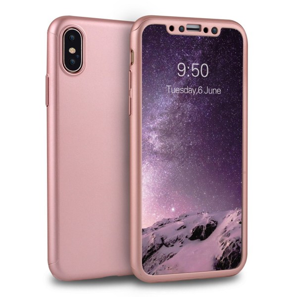 PC -etui 360 iPhone XR Pink gold