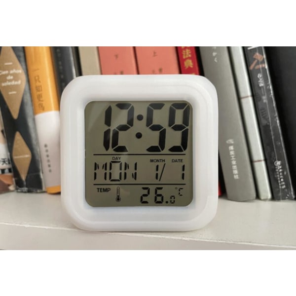 Digital Alarm Clock for Children / Elderly with LED White one size