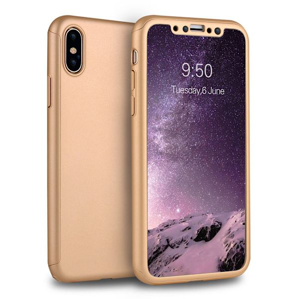 PC Case 360 iPhone XS Max Guld