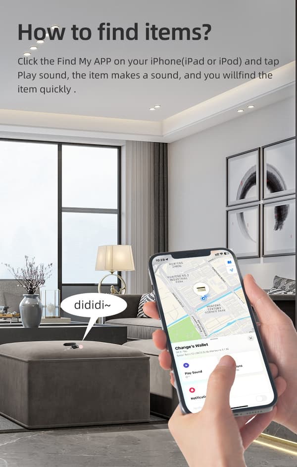 SafeTrak O - Smart tracker til Apple Find My Black