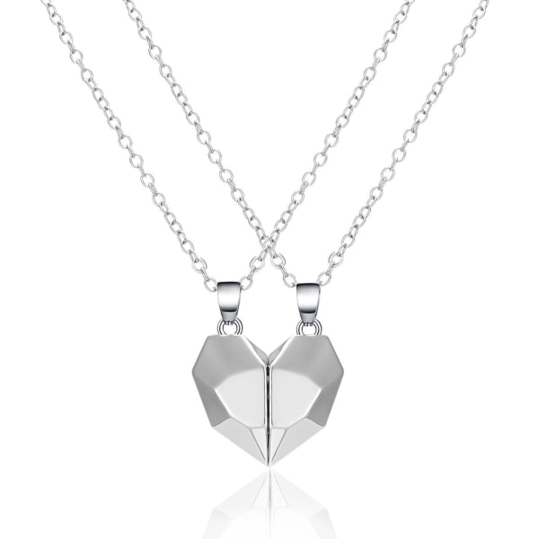 Venskabs halskæde "Hearts" - Elegant og unikt design Silver one size