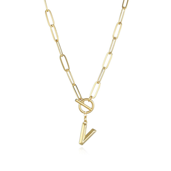 Ketju kirjaimella A-Z Gold one size