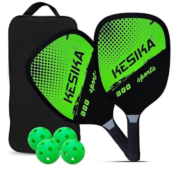 Pickleball Sæt – 2 Ketsjere & 4 Bolde, Perfekt til Sommeren Red